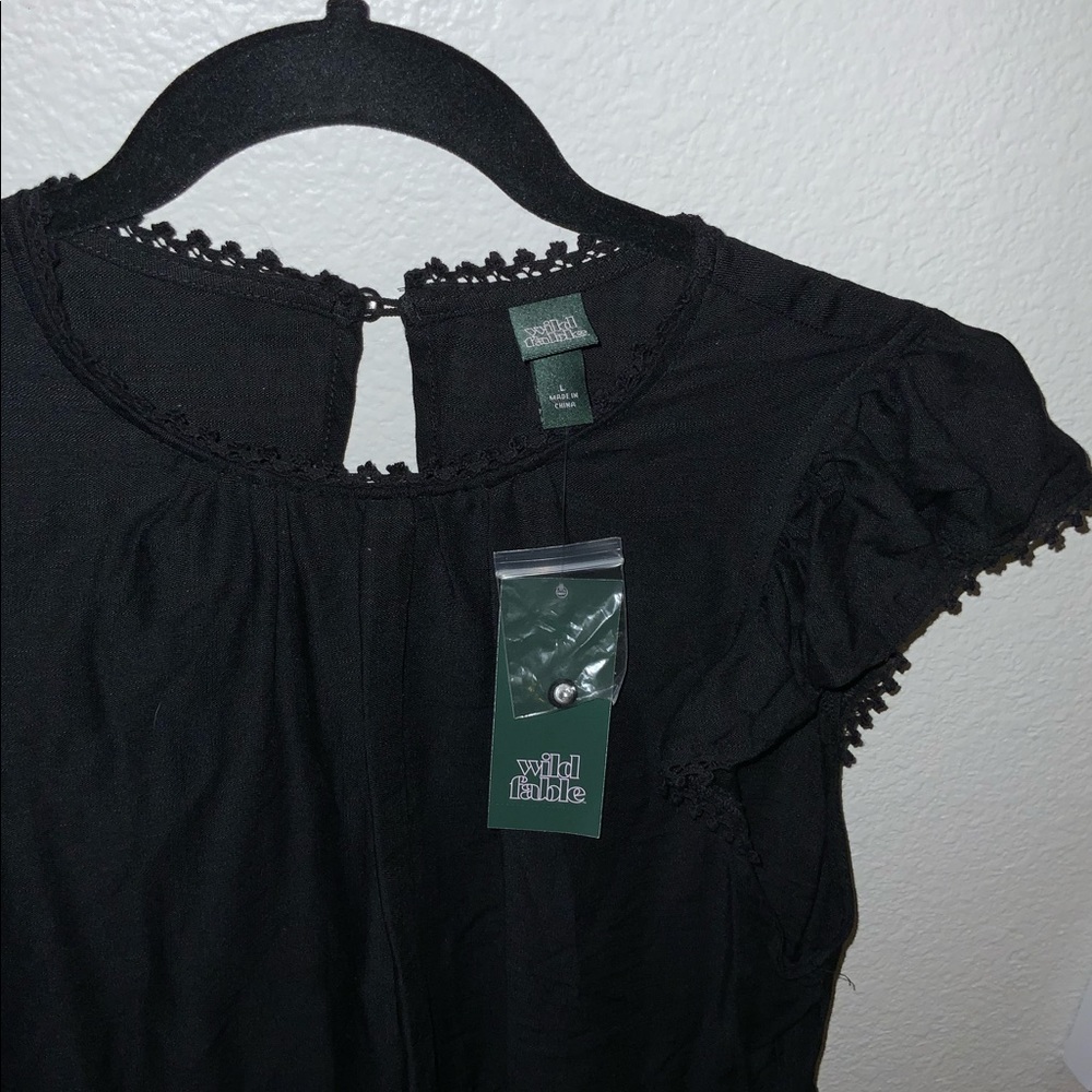 NWT Large Wild Fable Thin Black Mini Dress